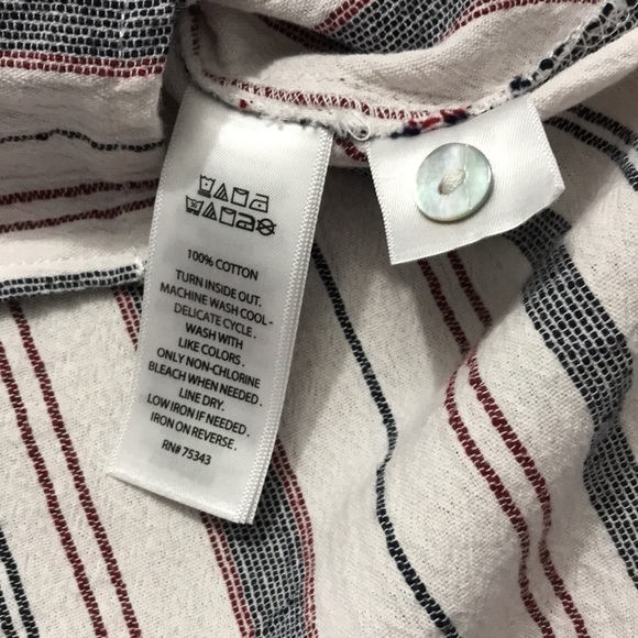 SIGRID OLSON Striped Button Down Tunic Size Extra Small - Picture 5 of 7